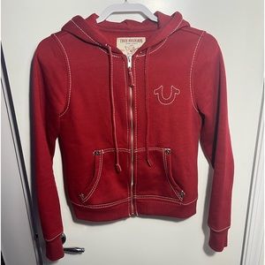 True Religion Big T Stitch Logo Zip Hoodie